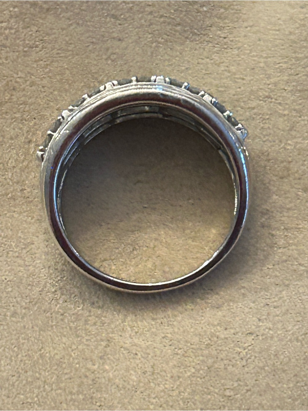 Ross-Simons 2.00ctw Baguette & Round Diamond 925 Silver Multi-Row Ring Size 10 - Picture 7 of 16